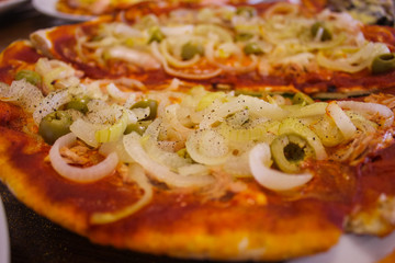 Delicious And Fresh Homemade Pizza With Tuna 
