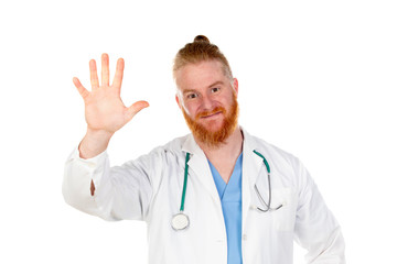 Funny redhead doctor