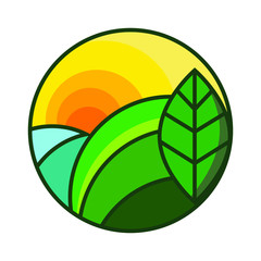 eco green and planting logo design