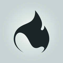 Fire flat symbol icon. Design element