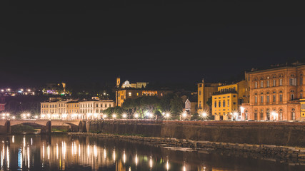 Fototapeta na wymiar Ponte alle Grazie at Night