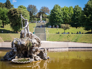 Views of the Fountain of Neptune in the Boboli Gardens