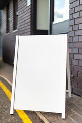 Obraz na płótnie Canvas Blank A board, pavement sign 