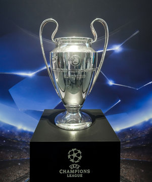 UEFA Champions League trophy in Berlin Germany - January 07, 2020