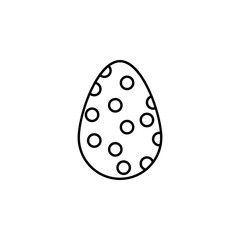 egg, easter, paint line icon on white background