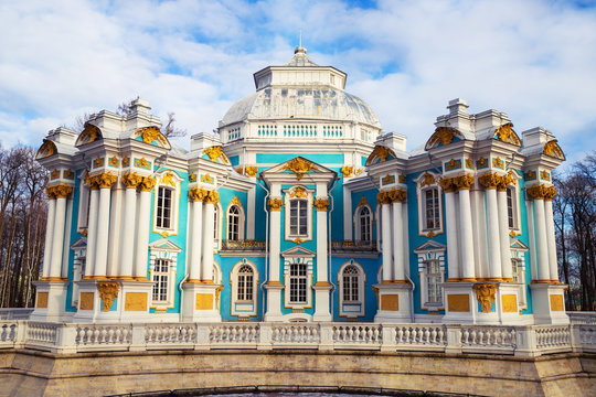 Hermitage pavilion in the Tsarskoe Selo, St. Petersburg, Russia