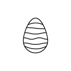 easter eggs, decoration line icon on white background