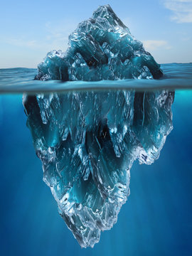 Tip Of An Iceberg Floating In The Water