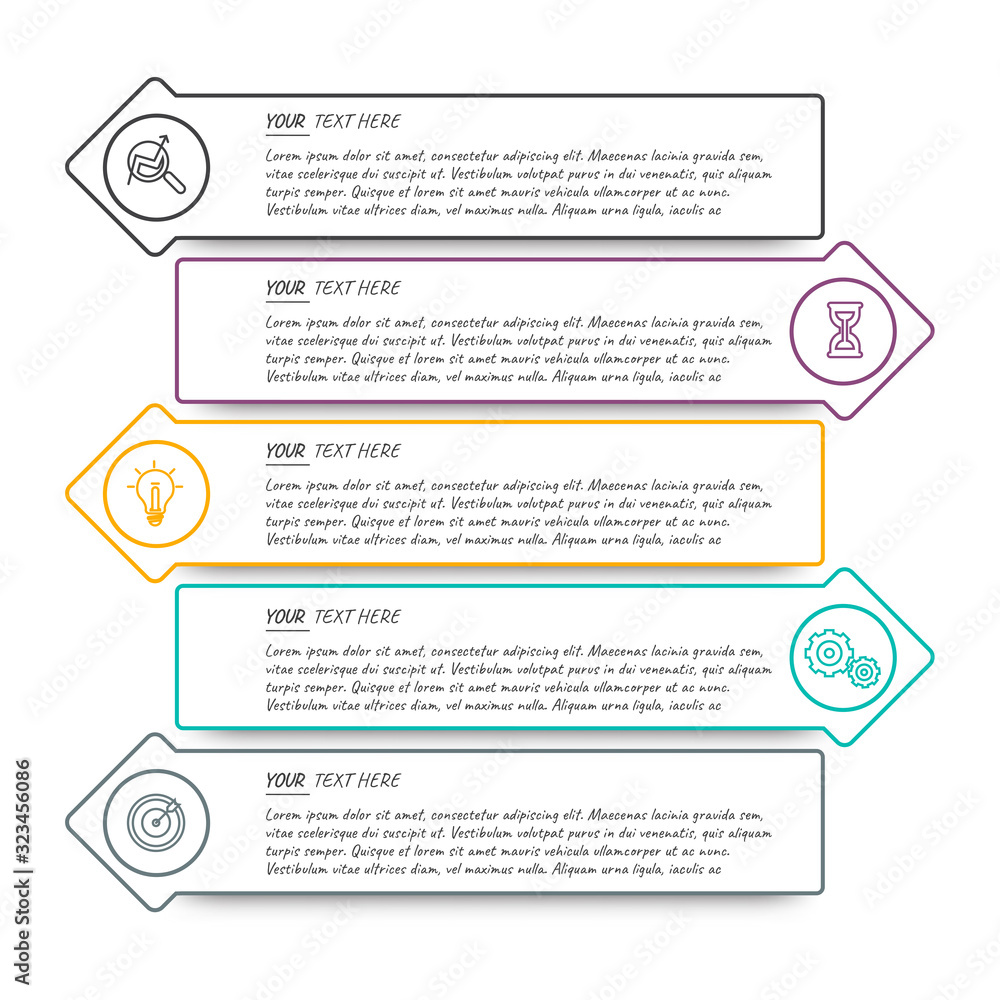Poster timeline infographic design element and number options. business concept with 3, 4, 5, 6 steps. can 