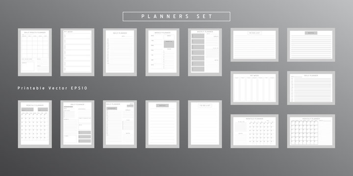 Planner sheet vector