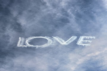 Naklejka premium Inspirational message written in the sky