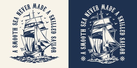 Vintage nautical emblem © DGIM studio
