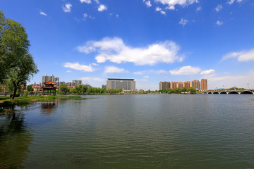 North River park scenery, Luannan County, Hebei Province, China