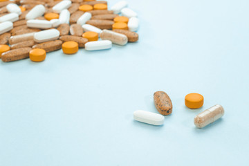 Assorted mix of tablets, vitamins, drugs