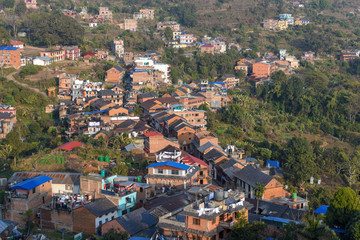 The mountain village of Bandipur in Nepal