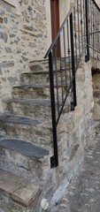 old stone stairs in castle
