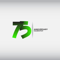 75 Years Anniversary Celebration Logo Vector Template Design Illustration