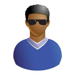 User or member avatar man people icon isolated on white background. Illustration