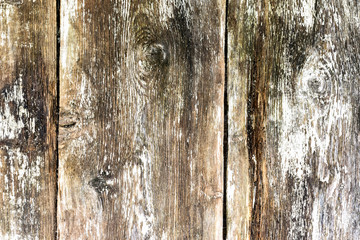 Background of grey white brown wooden boards, vintage wooden grunge planks. Old doors of wooden boards 