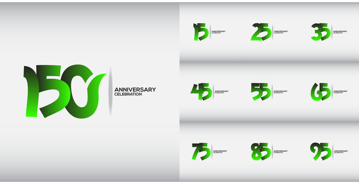 150 Years Anniversary Celebration Logo Vector Template Design Illustration