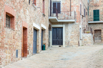 Fototapeta na wymiar Stone old Tuscany village - Monticchiello.