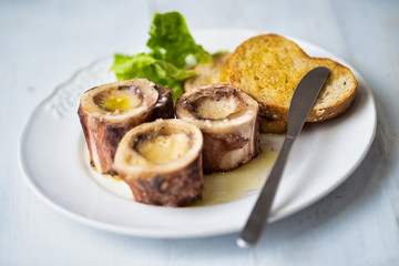 rustic english bone marrow toast