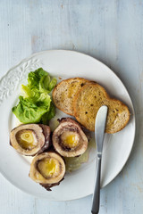 rustic english bone marrow toast