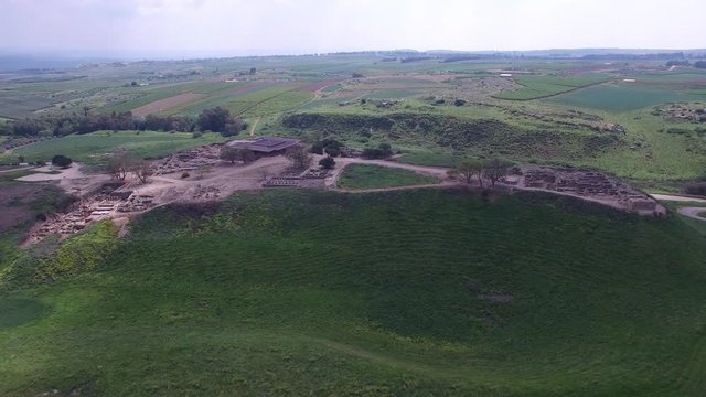 Flying around the north side of Tel Hazor National Park. Israel. DJI-0003-08