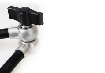 Articulated crank holder with screw isolated on white background