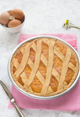 Neapolitan pastiera, italian easter cake