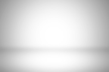 white interior studio background. empty stage with gradient grey space simple scene design for display product decorative advertising show on website.