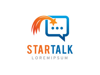 Star talk logo template design, icon, symbol