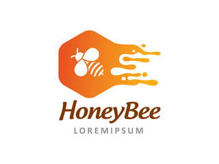 Honey logo template design, icon, symbol