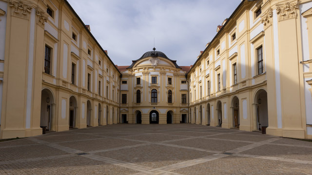 Slavkov Castle, Austerlitz view from the courtyard