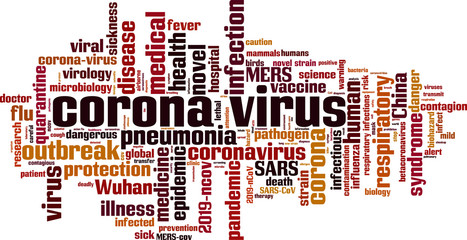 Corona virus word cloud