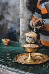 Indian style Hot Tandoori Tea/Chai . Selective Focus is used.