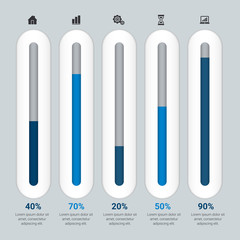 Vector infographic template , integrated circles. Business concept with 3, 4, 5, 6 options. For content, diagram, flowchart, steps, parts, timeline infographics, workflow, chart.