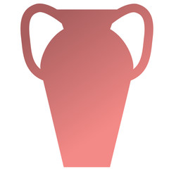 Bright gradient flat element for clipart and decor on the white isolated background..