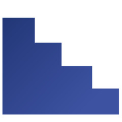 Bright gradient flat element for clipart and decor on the white isolated background..