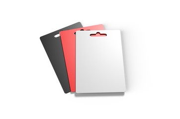 Blank gift card for branding, 3d render illustration.