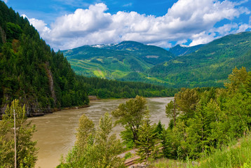 A gorgeous view at Fraser river. British Columbia. Canada.