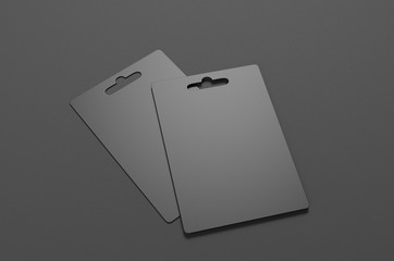 Blank gift card for branding, 3d render illustration.