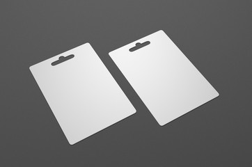 Blank gift card for branding, 3d render illustration.