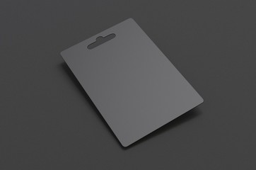 Blank gift card for branding, 3d render illustration.