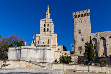 Fototapeta na wymiar the city of the popes of Avignon, in the south of France