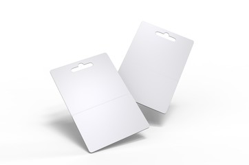 Blank gift card for branding, 3d render illustration.