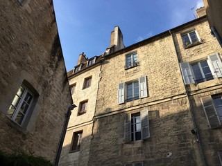 Traditional buildings in Dole's old town, France