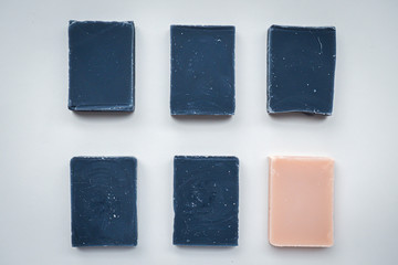 Colorful handmade solid soap bars (zero waste)