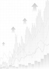 Vector : Business graphs on white background