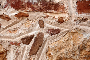 Background of an old stone wall of brown color